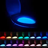 Chunace 16-Color Toilet Night Light, Motion Sensor Activated Bathroom LED Bowl Nightlight, Unique & Funny Gifts Idea for Dad Teen Boy Kids Men Women, Cool Fun Gadgets for Stocking Stuffers