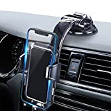 Phone Mount for Car Dashboard,Car Phone Holder Mount,Cell Phone Holder Car Dashboard Windshield [Military-Grade Super Suction & Stable] Anti-Shake Stabilizer Car Mount for iPhone All iOS Android Phone