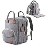 Diaper Bag Backpack - Large Expandable Waterproof Baby Bags For Twins, 24 Pockets - Stylish Nappy Maternity Bag with Changing Pad and Stroller Straps for Mom and Dad - Multifunction Travel Back Pack