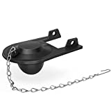 Crosize Universal Water-Saving Valve Toilet Flapper 2 Inch Replacement Kit, Rubber Toilet Tank Flapper with Chain, Suitable for American Standard Toilet, Black