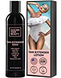 Tan Extender Daily Moisturizer - Best After Tanning Lotion w/Organic Oils and Hyaluronic Acid to Extend Your Tan from Sunless Tanner, Spray Tan, Sun or Tanning Bed 8.0 fl.oz.- Booklet included