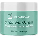 M3 Naturals Stretch Mark Cream for Pregnancy - Collagen & Stem Cell Maternity Skincare Oil - Stretch Mark Prevention & Scar Remover Lotion - Green Tea Extract & Raspberry Ketones 2 oz