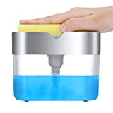 Premium Quality Soap Dispenser - Countertop Dish Soap Dispenser for Kitchen, Sink Dish Washing Soap Dispenser 13 Ounces (Sponge Included)