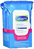 Cetaphil Face and Body Wipes, Gentle Skin Cleansing Cloths, 50 Count, Twin Pack, for Dry, Sensitive Skin, Flip Top Closure, Great for the Gym,Travel, in the Car, Hypoallergenic, Fragrance Free