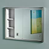 Jensen B703850 Contempora 2-Door Medicine Cabinet, 24-Inch by 19-Inch, Stainless Steel