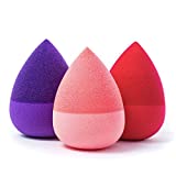 MonétBeauty Silicone Infused Makeup Sponge, No Wasted Foundation, Easy to Clean, Stain Resistant and Ultra Hygienic Makeup Blending Sponge (3 pack)
