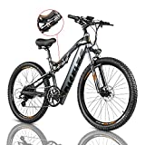 PASELEC Electric Bikes for Adult, Electric Mountain Bike, E-Bike Moped with 48V 13ah Lithium Battery, 500W Professional E-MTB (Grey)