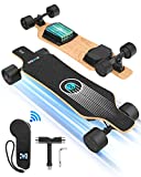 Gyroor Electric Skateboards for Adults, Up to 23 Miles Long-Range Battery, 23 Mph with Powered 1100W Dual Motors, 3 Speed Mode Fast Electric Longboard 90mm Pu Wheels Electric Skateboard with Remote