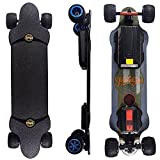 Teamgee H20T 39' Electric Skateboard with Rubber Wheels, 1200W Dual Motor, 7500mAh Battery, 26PMH Top Speed, 18 Miles Range, 4 Speed Adjustment, Longboards Skateboard Designed for Adults