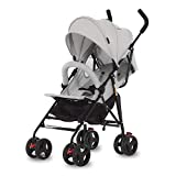Dream On Me Vista Moonwalk Stroller | Lightweight Infant Stroller with Compact Fold | Multi-Position Recline | Canopy with Sun Visor | Perfect for Traveling and Theme Parks, Light Gray