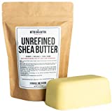 Unrefined African Shea Butter - Ivory, 100% Pure & Raw - Moisturizing and Rich Body Butter for Dry Skin - Suitable for All Skin Types - Use Alone or in DIY Whipped Body Butters - 16 oz (1 LB) Bar