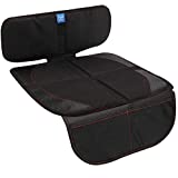 Funbliss Car Seat Protector for Child Car Seat - Auto Seat Cover Mat for Under Carseat with Thickest Padding to Protect Leather & Fabric Upholstery,PVC Leather Reinforced Corners & 2 Large Pockets