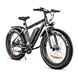 VIVI Electric Bike 26' x 4.0, 48V 500W Fat Tire Electric Bike Snow Bike, 22MPH Electric Bicycle, Adults Ebike with 48V 12.5Ah Removable Battery, Professional 7 Speed E-Bike