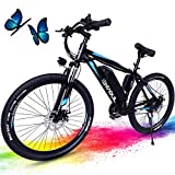 3Y Electric Bike, 26'' Electric Bicycle for Adults 20MPH Ebike with Removable 36V Battery 280W Adult Electric Bikes Shimano 21 Speed Gears (Blue)