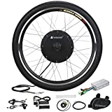 Voilamart Electric Bicycle Wheel Kit 26' Front Wheel 48V 1000W E-Bike Conversion Kit, Cycling Hub Motor with Intelligent Controller and PAS System for Road Bike