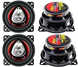 BOSS CH4220 4' 2-Way 400W Car Audio Coaxial Speakers Stereo Red 4 Ohm