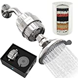 SparkPod High Pressure Shower Head with Filter - Rejuvenates Skin and Hair Health (Reduces Eczema & Dandruff), Filters Chlorine, Heavy Metals and Impurities | 1-min installation, (Chrome)
