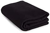 Love Cashmere Luxurious 100% Cashmere Travel Wrap Blanket - Black - Handmade in Scotland