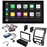 6.8' Double Din Car Stereo Kit for Ford F-150 (2009-2014) Apple CarPlay, Android Auto, Can Buss Interface with Steering Wheel Control Retention, Bluetooth, Dash Kit,Antenna Adapter, Harness