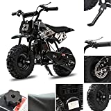 FRP DB002 50CC 2-Stroke Kid Dirt Bike, Mini Kid Dirt Bikes W/ EPA Approved Gas Powered Engine for Kids Over Age 8, Upgrade Tires for Kid Dirt Bike Gas Speed Up 20 Mph Weight Support 165 LB (Black)