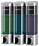 Bosharon Wall Mounted Manual Soap Dispenser for Home, Bath, Kitchen, Hotels, Restaurants. Shower and Lotion Dispenser (Grey)