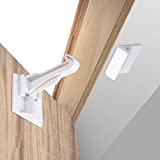Upgraded Invisible Baby Proofing Cabinet Latch Locks (10 Pack) - No Drilling or Tools Required for Installation, Works with Most Cabinets and Drawers, Works with Countertop Overhangs, Highly Secure