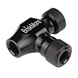 BriskMore Black CO2 Inflator Presta and Schrader Valve Compatible Bicycle Tire Pump for Mountain and Road Bikes with Insulated Sleeve - No CO2 Cartridges Included, Quick&Easy