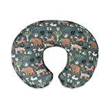 Boppy Nursing Pillow and Positioner—Original | Green Forest Animals | Breastfeeding, Bottle Feeding, Baby Support | With Removable Cotton Blend Cover | Awake-Time Support