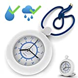 Shower Rope Clock Waterproof for Water Spray Hanging Clock with a Built-in Stand Great Clock for Bathroom Pool Side Patio Backyard Indoor Outdoor