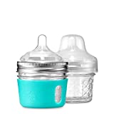 4 oz. Mason Bottle DIY Kit: BPA-Free Glass Baby Bottles You can DIY Using Mason Jars from Home, Made in The USA.