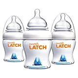 Munchkin Latch Anti-Colic Baby Bottle with Ultra Flexible Breast-like Nipple, BPA Free, 4 Ounce, 3 Pack , White