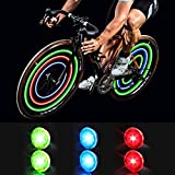 MapleSeeker Bike Wheel Lights Bike Spoke Lights with Batteries Included, Waterproof Bicycle Wheel Lights for Safe Cycling, Easy to Install Cool Bike Lights for Wheels (6-Pack Multi-Color)