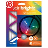 SpinBrightz LED Bike Spoke Wheel Light Tubes, 3 Pack, Color Morphing - Bright Colorful Bicycle Lights for Riding at Night - Color Changing Flashing or Constant Modes - for Kids, Boys, Girls Adults