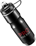 PRO BIKE TOOL Insulated Bike Water Bottle 680 ml 24 oz - Sports Carry Loop - for All Fitness and Cycling - Keep Drinks Cold, Longer - Soft Silicone Mouthpiece – Fast Flow Valve - Easy Squeeze Bidon