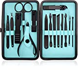 Utopia Care - 15-Piece Manicure Set for Women Men Nail Clippers Stainless Steel Manicure Kit - Portable Travel Grooming Kit - Facial, Cuticle and Nail Care
