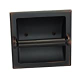 Designers Impressions Oil Rubbed Bronze Recessed Toilet/Tissue Paper Holder All Metal Contruction - Mounting Bracket Included