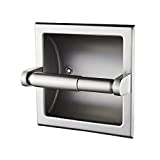 FORIOUS Recessed Toilet Paper Holder Brushed Nickel, Brushed Nickel Toilet Paper Holder Wall Mount - Includes Rear Mounting Bracket, Stainless Steel Toilet Paper Roll Holder