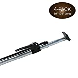 (4 Pack) 89-104 Inches Long Steel Load Lock Bar for Cargo Tie-Down ONLY in Enclosed Trucks and Semi Trailers | Minimum 7-1/2 feet