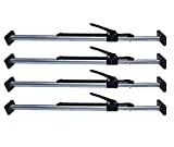 Mega Cargo Control Aluminum Adjustable Cargo Load Bar, Round Style with 2” x 4” Pads (4 - Pack)