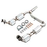 DNA Motoring OEM-CONV-026 Factory Style Catalytic Converter Exhaust Y-Pipe Replacement For F-150 Mark LT 5.4 4WD Only