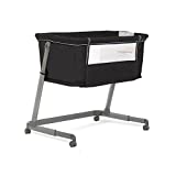 Dream On Me Waves Bassinet and Bedside Sleeper & Playard, Compact Portable & Travel Friendly, Grows with Baby, Dark Gray, 16.7 lb