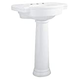 American Standard 0282.800.020 Retrospect Pedestal Bathroom Sink with 8-Inch Faucet Spacing, White