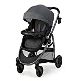 Graco Modes Pramette Stroller | Baby Stroller with True Bassinet Mode, Reversible Seat, One Hand Fold, Extra Storage, Child Tray, Redmond, Amazon Exclusive