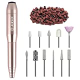 AIRSEE Portable Electric Nail Drill Professional Efile Nail Drill Kit for Acrylic, Gel Nails, Manicure Pedicure Polishing Shape Tools with 11Pcs Nail Drill Bits and 56 Sanding Bands