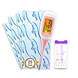 Easy@Home 25 LH Ovulation Test Strips and Smart Basal Thermometer Kit, FSA Eligible -The Reliable Ovulation Predictor Kit (25 LH + EBT-300)
