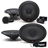 Alpine R-Series Bundle - A Pair of Alpine R-S65C 6.5 Inch Component 2-Way Speakers & Pair of R-S69 6x9 Coaxial Speakers