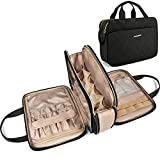 Large Toiletry Bag, Bagsmart Travel Makeup Organizer Water-resistant Makeup Cosmetic Bag Travel Bag for Accessories, Shampoo, Full Sized Container, Toiletries