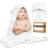 Bamboo Baby Bath Hooded Towel - Large 35X35 Bamboo Baby Towels - 500GSM Bamboo Baby Towel - Shower Towels with Hood for Boys, Girls - Baby Towel Set for Newborn, Infant, Toddlers, Kids (KeaStory)