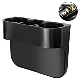 Heart Horse Cup Holder Portable Multifunction Vehicle Seat Cup Cell Phone Drinks Holder Box Car Interior Organizer (Black)