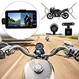 MASO Motorcycle Dash Cam Front and Rear Motorbike Camera Waterproof Dual Video HD 1080p with IP68